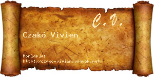 Czakó Vivien névjegykártya